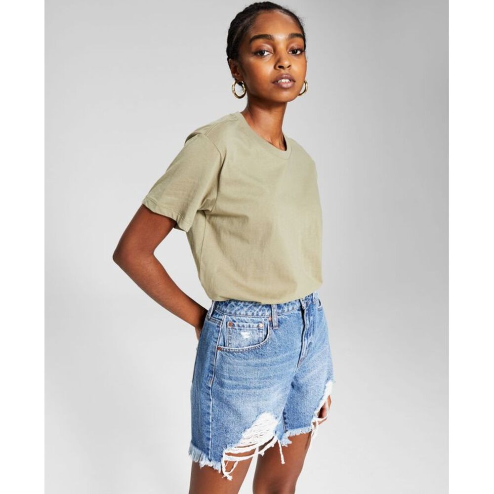 And Now This Now This Womens Cotton Boyfriend T-Shirt
